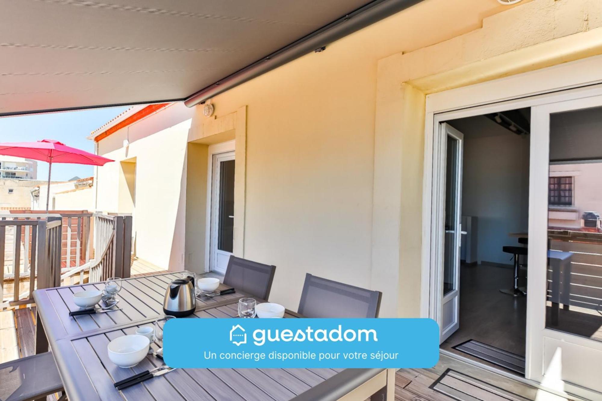 Cote Plage - Vue Mer - Terrasse Saint-Jean-de-Monts Dış mekan fotoğraf