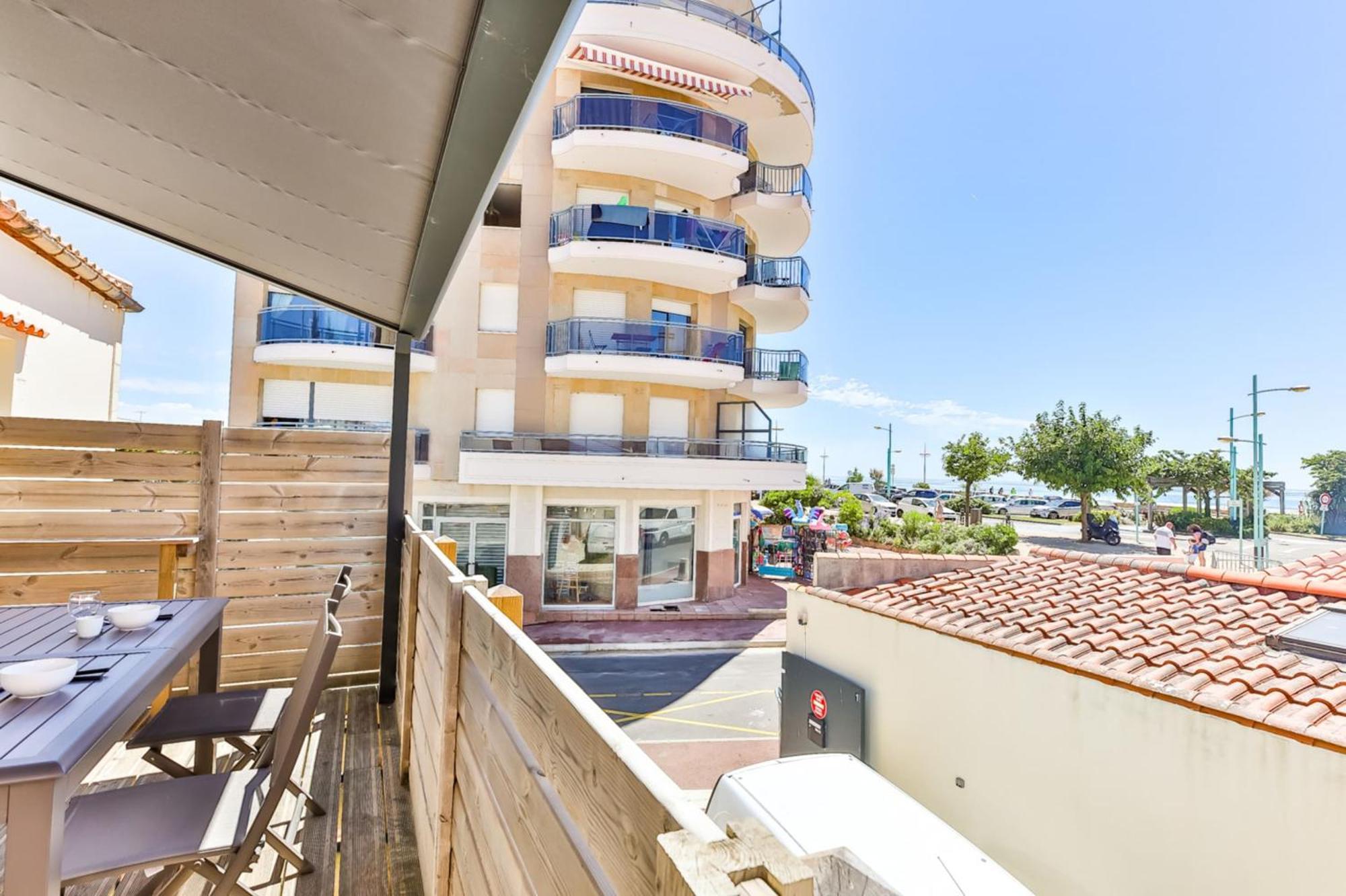 Cote Plage - Vue Mer - Terrasse Saint-Jean-de-Monts Dış mekan fotoğraf